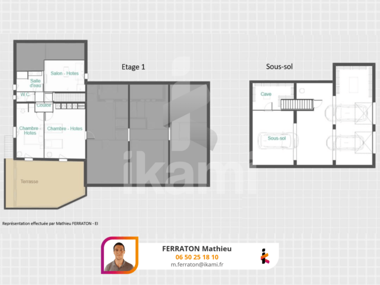 projection 2d plans chambre d hotes