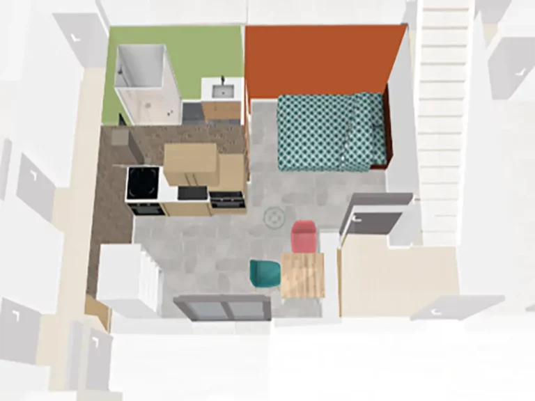 maison individuelle avec gite - representation des annexes piscine pool-house et carport