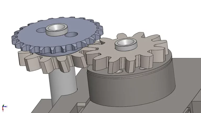dessin industriel engrenages helicoidaux et pignon