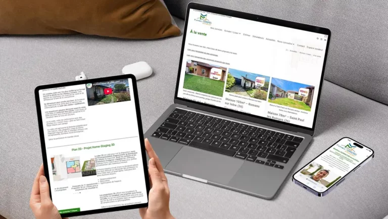 site web immobilier drome mathieuferraton point fr responsive pour multi supports tablette mac ou smartphone